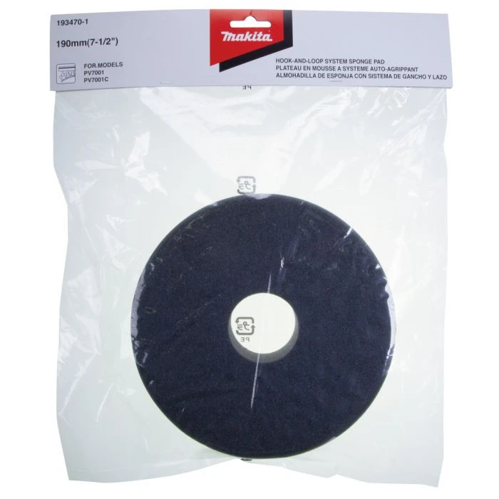 Makita 193470-1 Spons Zwart Zacht Fijn 190mm 4 Makita 193470-1 Spons Zwart Zacht Fijn 190mm - Afbeelding 4