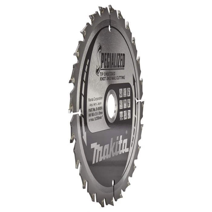 Makita B-09391 Cirkelzaagblad Hout (noest/spijker) 3 Makita B-09391 Cirkelzaagblad Hout (noest/spijker) - Afbeelding 3