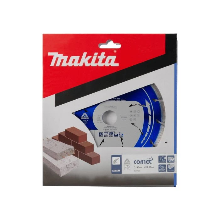 Makita B-27193 Diamantschijf 180x22,23x2,2mm Blauw 5 Makita B-27193 Diamantschijf 180x22,23x2,2mm Blauw - Afbeelding 5