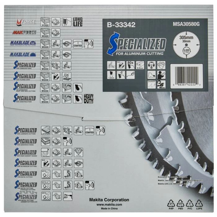 Makita B-33342 Afkortzaagblad Aluminium 13 Makita B-33342 Afkortzaagblad Aluminium - Afbeelding 13