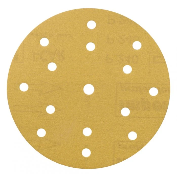 Makita B-39350 Schuurschijf 150mm K240 Yellow Velcro 4 Makita B-39350 Schuurschijf 150mm K240 Yellow Velcro - Afbeelding 4