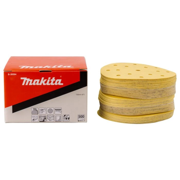 Makita B-39394 Schuurschijf 150mm K500 Yellow Velcro 1 Makita B-39394 Schuurschijf 150mm K500 Yellow Velcro