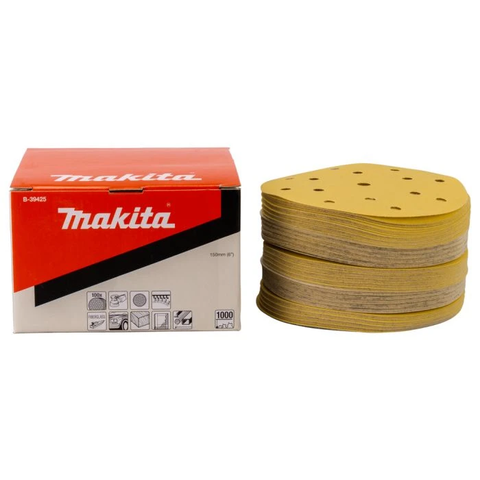 Makita B-39425 Schuurschijf 150mm K1000 Yellow Velcro 1 Makita B-39425 Schuurschijf 150mm K1000 Yellow Velcro