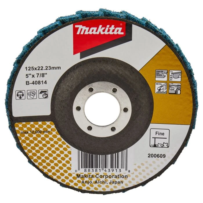 Makita B-40814 Lamellen Conditioneringschijf 125 Mm Fijn 1 Makita B-40814 Lamellen Conditioneringschijf 125 Mm Fijn
