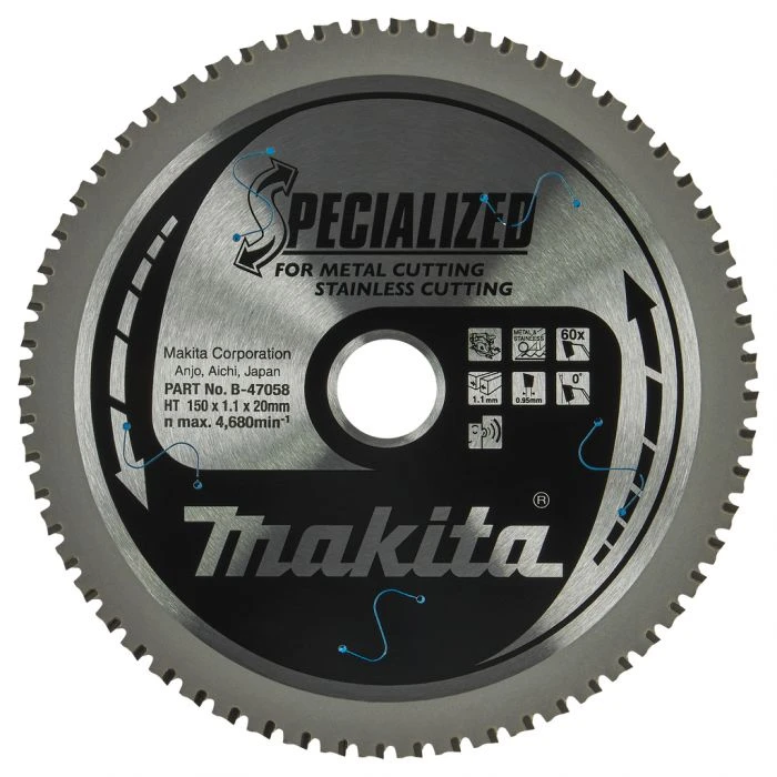 Makita B-47058 Cirkelzaagblad RVS/Staal 8 Makita B-47058 Cirkelzaagblad RVS/Staal - Afbeelding 8