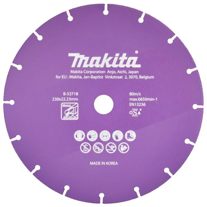 Makita B-53718 Doorslijpschijf 230x22,23x1,3mm 4 Makita B-53718 Doorslijpschijf 230x22,23x1,3mm - Afbeelding 4