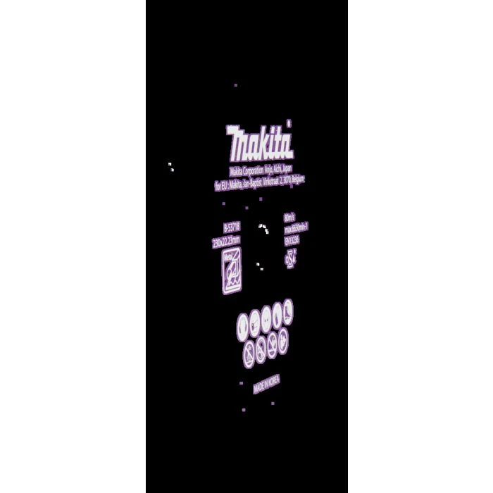 Makita B-53718 Doorslijpschijf 230x22,23x1,3mm 2 Makita B-53718 Doorslijpschijf 230x22,23x1,3mm - Afbeelding 2