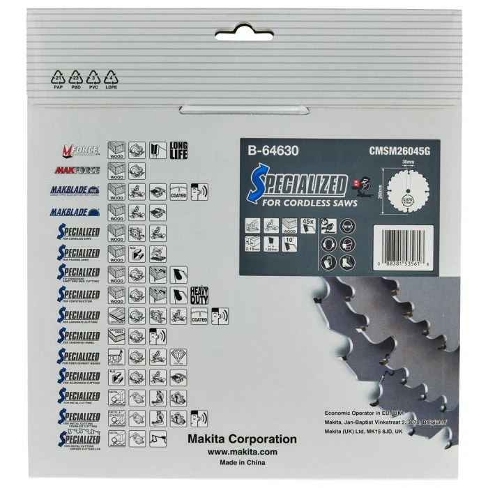 Makita B-64630 Afkortzaagblad Hout 11 Makita B-64630 Afkortzaagblad Hout - Afbeelding 11