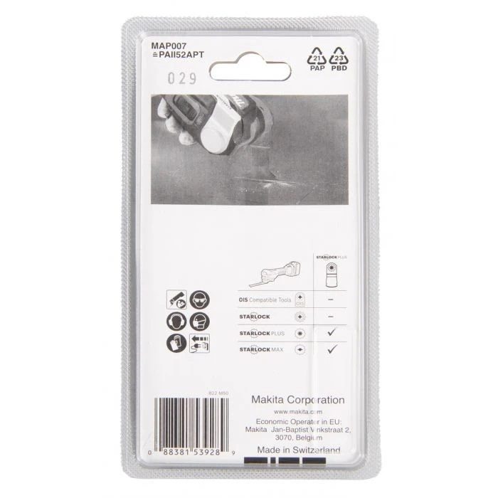 Makita B-66385 MAP007 Invalzaagblad 52x50mm Multimateriaal 4 Makita B-66385 MAP007 Invalzaagblad 52x50mm Multimateriaal - Afbeelding 4