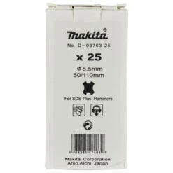 Makita D-03763-25 PBS: Betonboor 5,5x110mm 6 Makita D-03763-25 PBS: Betonboor 5,5x110mm -Exporteren Snij Kracht Winkel D 03763 25 C1N1