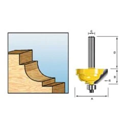 Makita D-11673 Hollijstproffr+lag R6,35 S8 7 Makita D-11673 Hollijstproffr+lag R6,35 S8 -Exporteren Snij Kracht Winkel D 11673 A1C0 1
