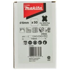 Makita D-61628 PBS: Betonboor 6x110mm 20 Makita D-61628 PBS: Betonboor 6x110mm -Exporteren Snij Kracht Winkel D 61628 C1N1