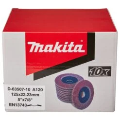 Makita D-63507-10 Lamellenschijf 125mm A120 5 Makita D-63507-10 Lamellenschijf 125mm A120 -Exporteren Snij Kracht Winkel D 63507 10 C1N1