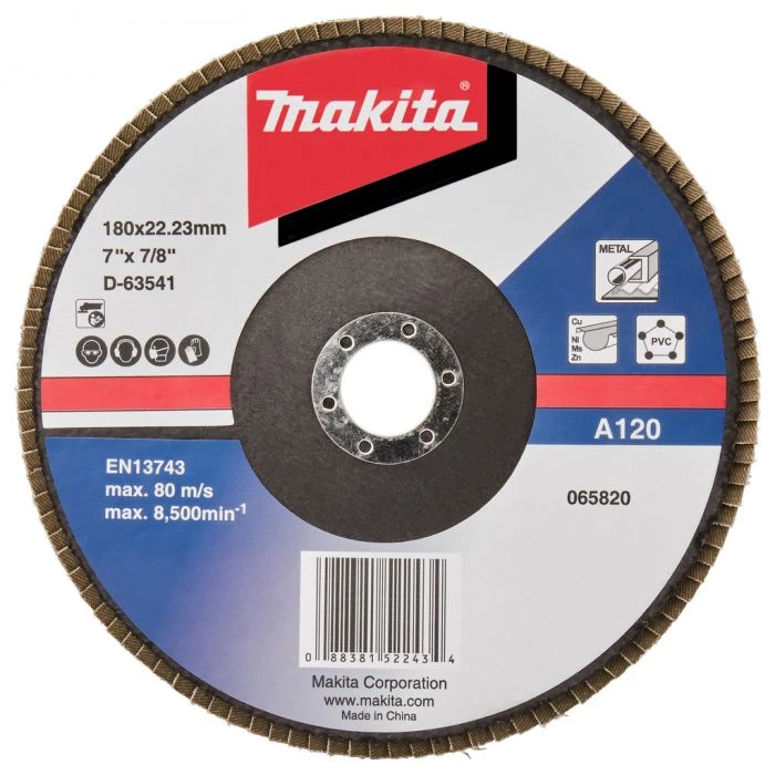 Makita D-63541-10 Lamellenschijf 180mm A120 1 Makita D-63541-10 Lamellenschijf 180mm A120