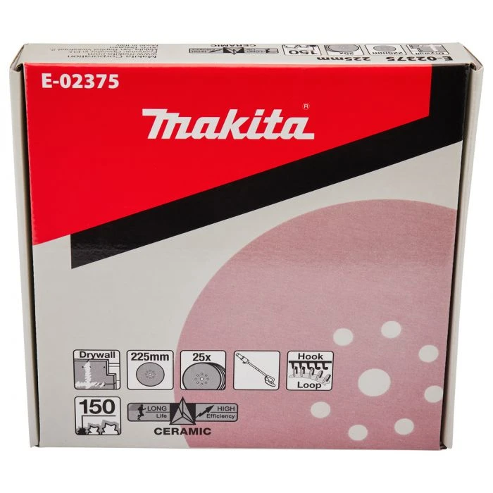 Makita E-02375 Schuurschijf 225mm K150 Velcro 3 Makita E-02375 Schuurschijf 225mm K150 Velcro - Afbeelding 3