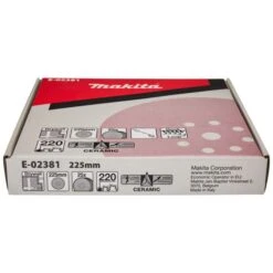 Makita E-02381 Schuurschijf 225mm K220 Velcro 7 Makita E-02381 Schuurschijf 225mm K220 Velcro -Exporteren Snij Kracht Winkel E 02381 C1N1 s01