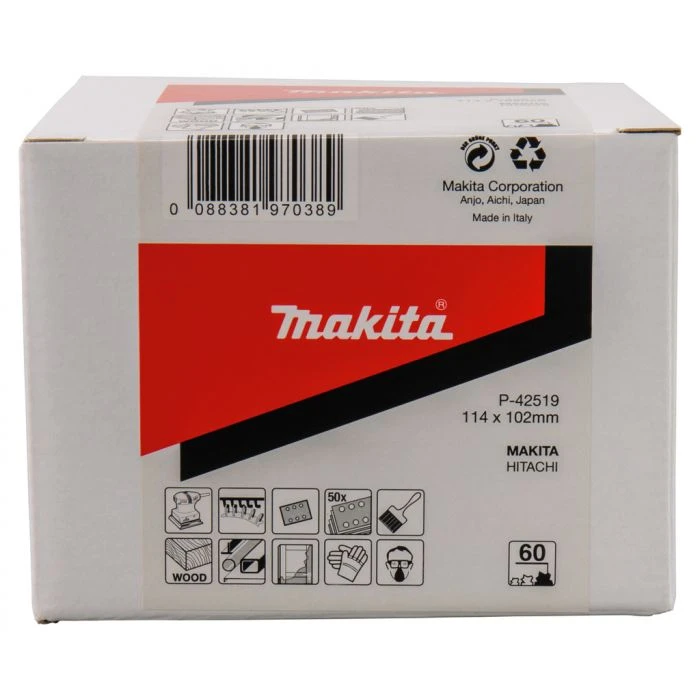 Makita P-42519 Schuurvel 114x102 K60 White Velcro 4 Makita P-42519 Schuurvel 114x102 K60 White Velcro - Afbeelding 4