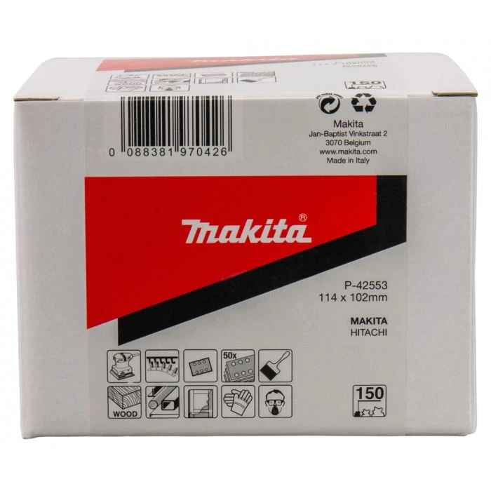 Makita P-42553 Schuurvel 114x102 K150 White Velcro 6 Makita P-42553 Schuurvel 114x102 K150 White Velcro - Afbeelding 6