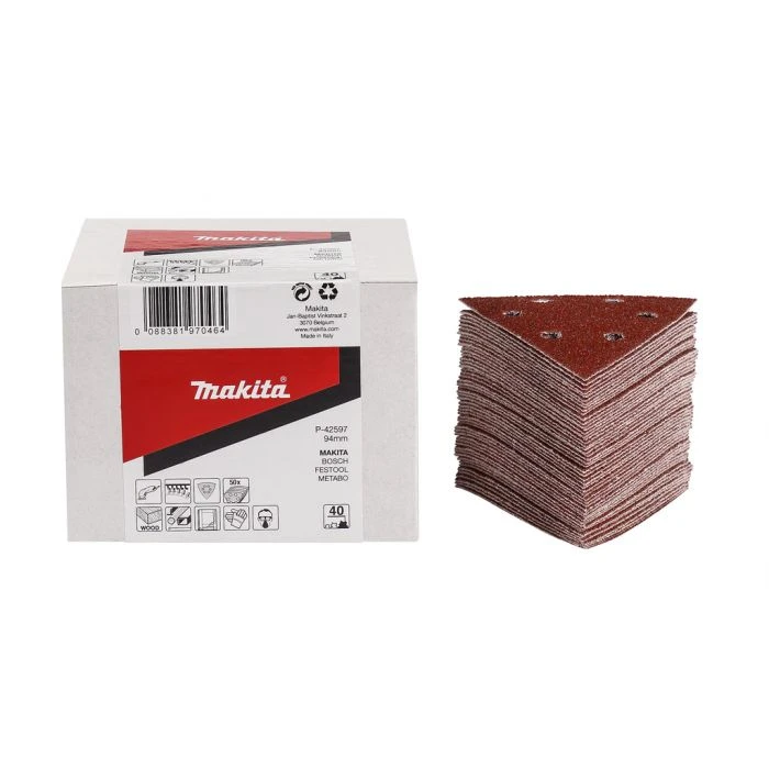 Makita P-42597 Schuurvel 3-K 94 K40 Red Velcro 2 Makita P-42597 Schuurvel 3-K 94 K40 Red Velcro - Afbeelding 2