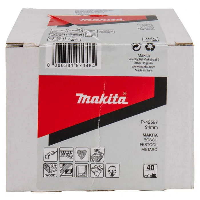 Makita P-42597 Schuurvel 3-K 94 K40 Red Velcro 6 Makita P-42597 Schuurvel 3-K 94 K40 Red Velcro - Afbeelding 6