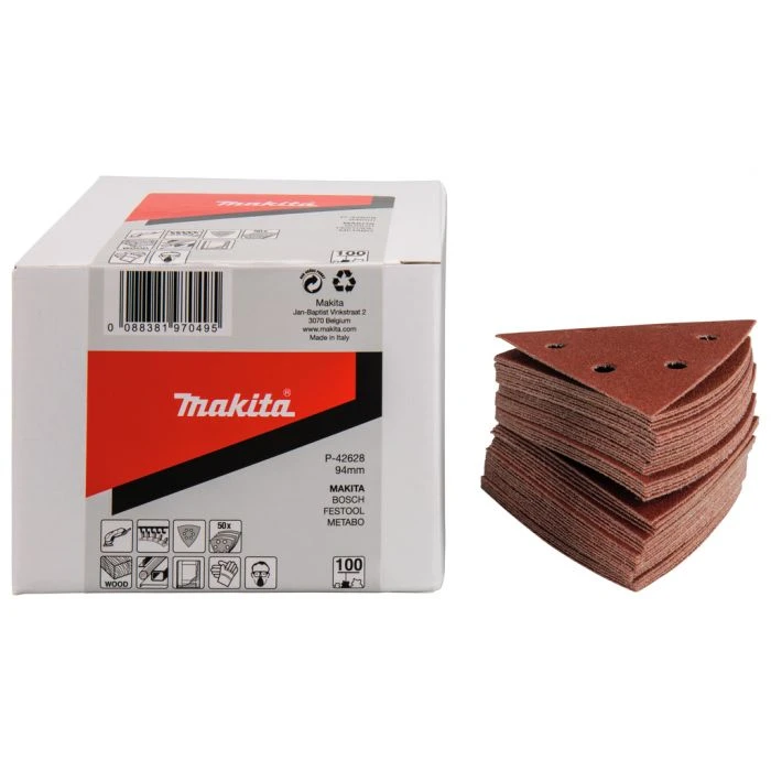 Makita P-42628 Schuurvel 3-K 94 K100 Red Velcro 2 Makita P-42628 Schuurvel 3-K 94 K100 Red Velcro - Afbeelding 2