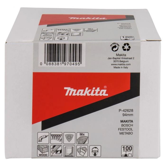 Makita P-42628 Schuurvel 3-K 94 K100 Red Velcro 6 Makita P-42628 Schuurvel 3-K 94 K100 Red Velcro - Afbeelding 6
