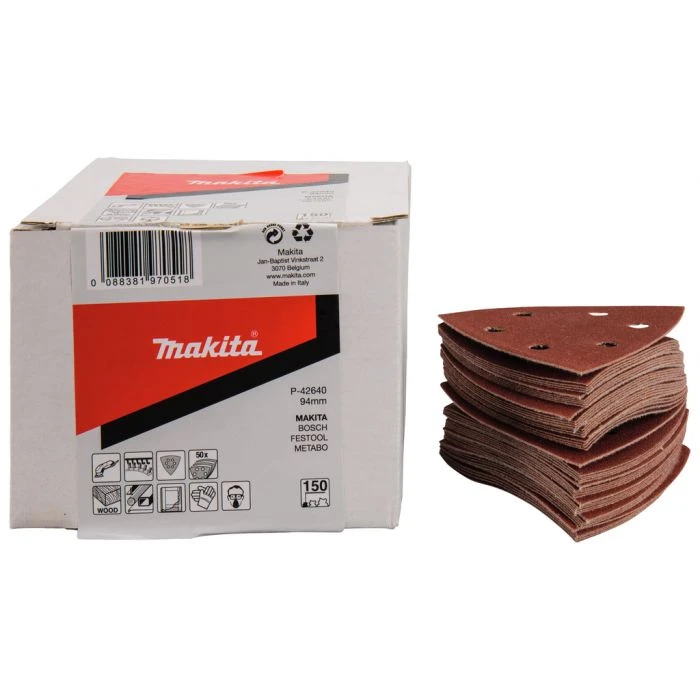 Makita P-42640 Schuurvel 3-K 94 K150 Red Velcro 2 Makita P-42640 Schuurvel 3-K 94 K150 Red Velcro - Afbeelding 2