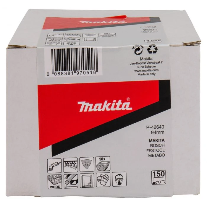 Makita P-42640 Schuurvel 3-K 94 K150 Red Velcro 6 Makita P-42640 Schuurvel 3-K 94 K150 Red Velcro - Afbeelding 6
