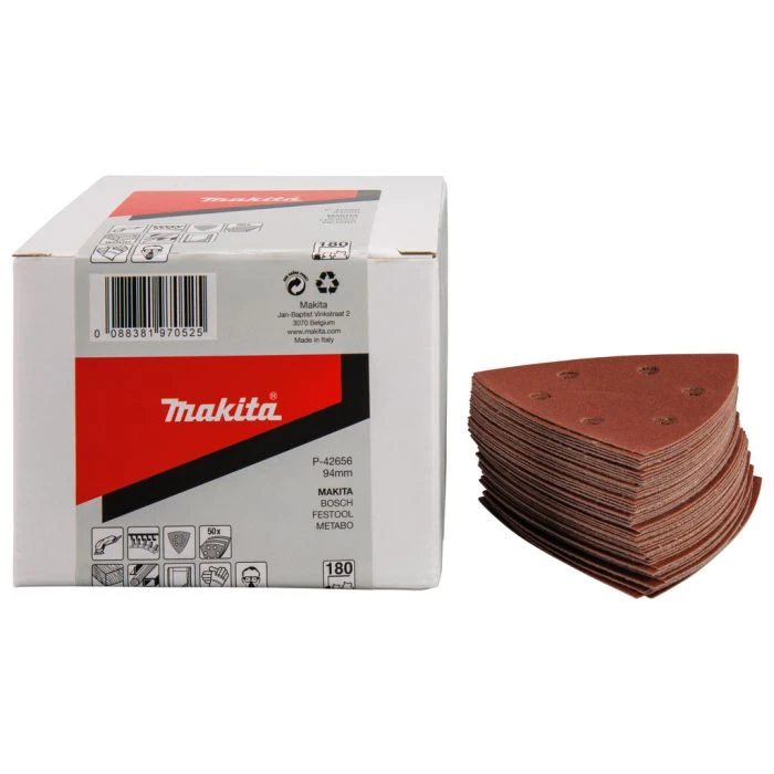 Makita P-42656 Schuurvel 3-K 94 K180 Red Velcro 2 Makita P-42656 Schuurvel 3-K 94 K180 Red Velcro - Afbeelding 2