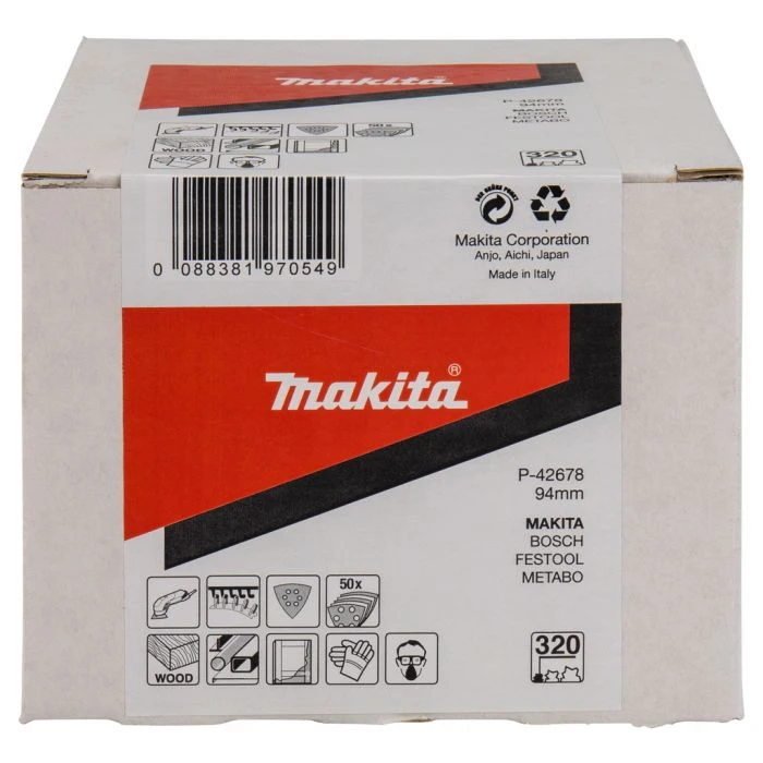 Makita P-42678 Schuurvel 3-K 94 K320 Red Velcro 6 Makita P-42678 Schuurvel 3-K 94 K320 Red Velcro - Afbeelding 6