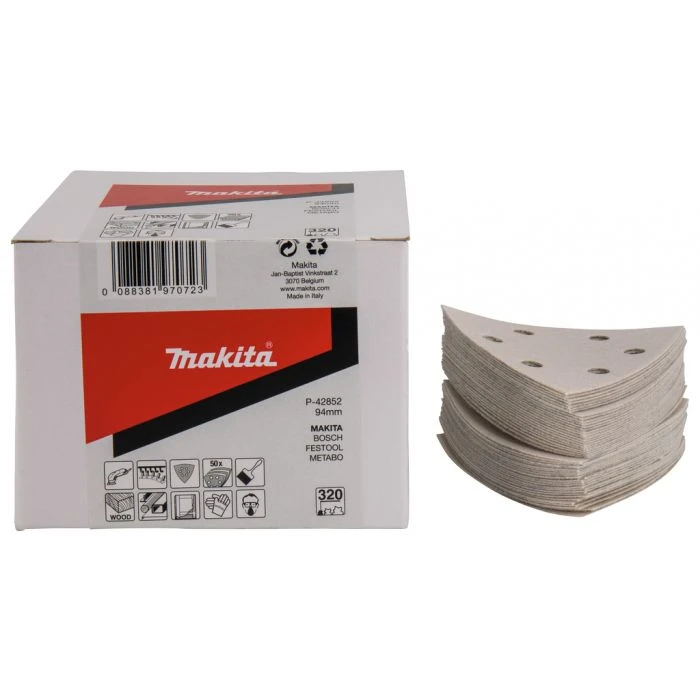 Makita P-42852 Schuurvel 3-K 94 K320 White Velcro 2 Makita P-42852 Schuurvel 3-K 94 K320 White Velcro - Afbeelding 2