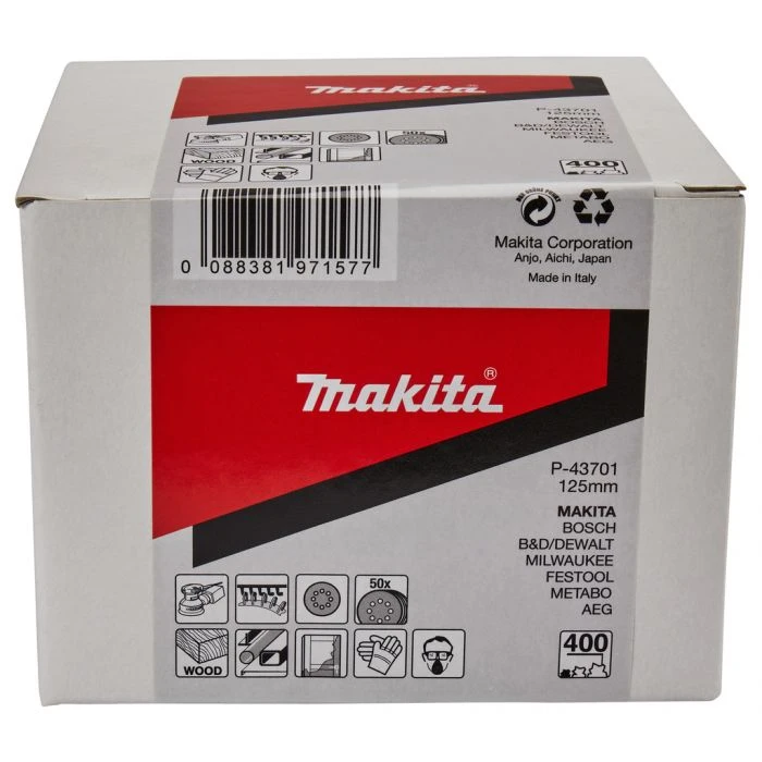 Makita P-43701 Schuurschijf 125mm K400 Red Velcro 5 Makita P-43701 Schuurschijf 125mm K400 Red Velcro - Afbeelding 5