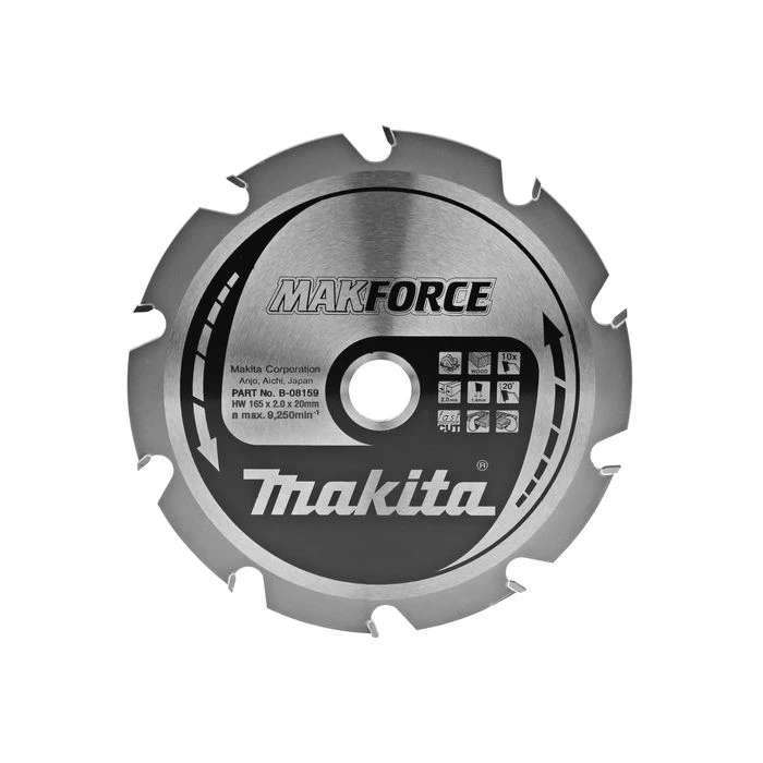 Makita B-08159 Zaagb Hout 165x20x2,0 10T 20g 2 Makita B-08159 Zaagb Hout 165x20x2,0 10T 20g - Afbeelding 2