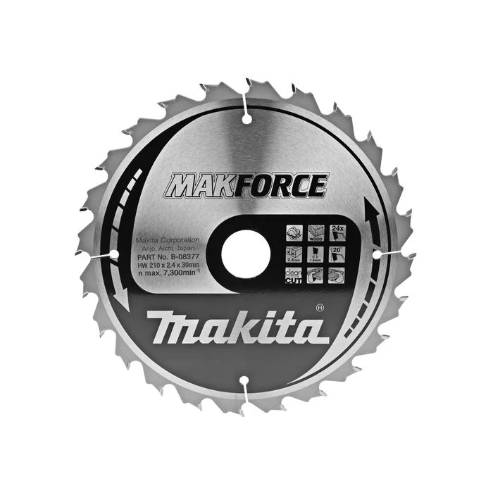Makita B-08377 Zaagb Hout 210x30x2,4 24T 20g 2 Makita B-08377 Zaagb Hout 210x30x2,4 24T 20g - Afbeelding 2