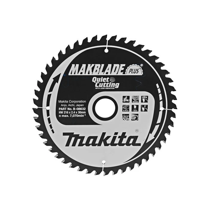 Makita B-08632 Zaagb Q+C 216x30x2,4 48T 5g 2 Makita B-08632 Zaagb Q+C 216x30x2,4 48T 5g - Afbeelding 2