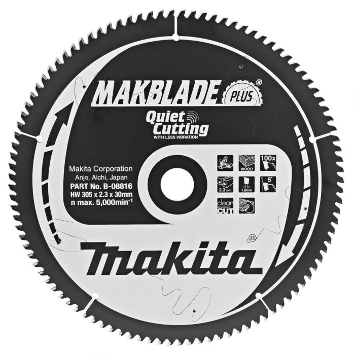 Makita B-08816 Zaagb Q+C 305x30x2,3 100T 5g 1 Makita B-08816 Zaagb Q+C 305x30x2,3 100T 5g
