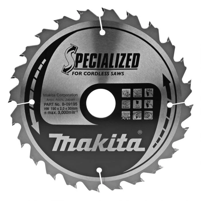 Makita B-09195 Cirkelzaagblad Hout 1 Makita B-09195 Cirkelzaagblad Hout
