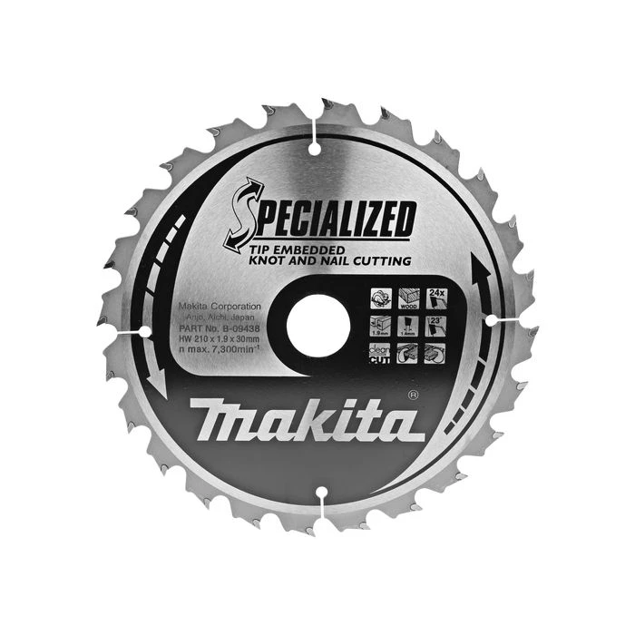 Makita B-09438 Cirkelzaagblad Hout (noest/spijker) 2 Makita B-09438 Cirkelzaagblad Hout (noest/spijker) - Afbeelding 2
