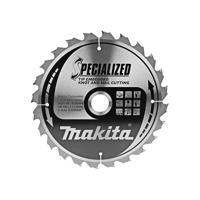 Makita B-09444 Cirkelzaagblad Hout (noest/spijker) 2 Makita B-09444 Cirkelzaagblad Hout (noest/spijker) - Afbeelding 2