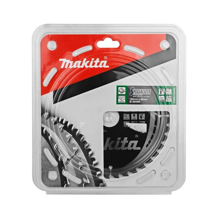 Makita B-09494 Cirkelzaagblad Hout (noest/spijker) 5 Makita B-09494 Cirkelzaagblad Hout (noest/spijker) - Afbeelding 5