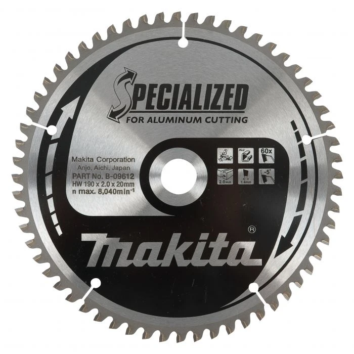Makita B-40294 Cirkelzaagblad Aluminium 5 Makita B-40294 Cirkelzaagblad Aluminium - Afbeelding 5