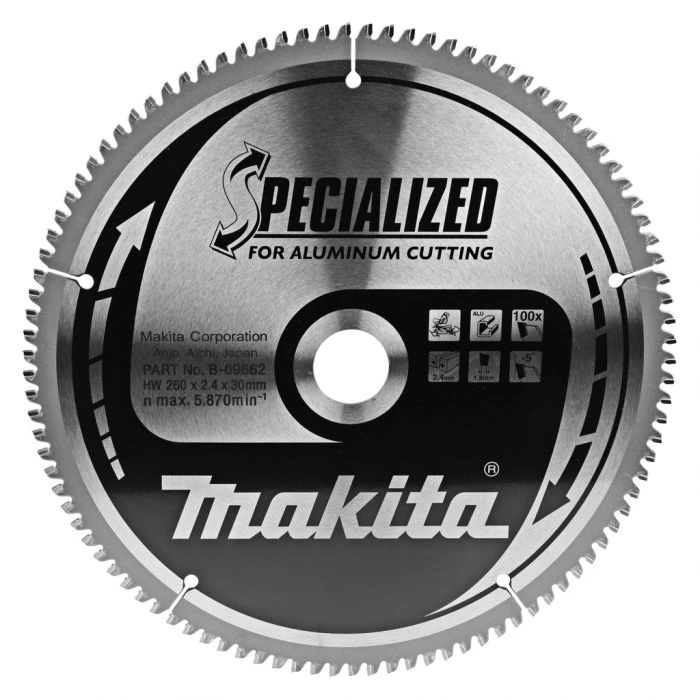 Makita B-09662 Afkortzaagblad Aluminium 1 Makita B-09662 Afkortzaagblad Aluminium