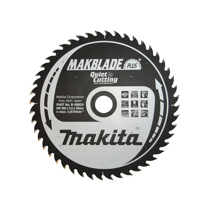 Makita B-09824 Tafelzaagblad Hout Zuiver 2 Makita B-09824 Tafelzaagblad Hout Zuiver - Afbeelding 2