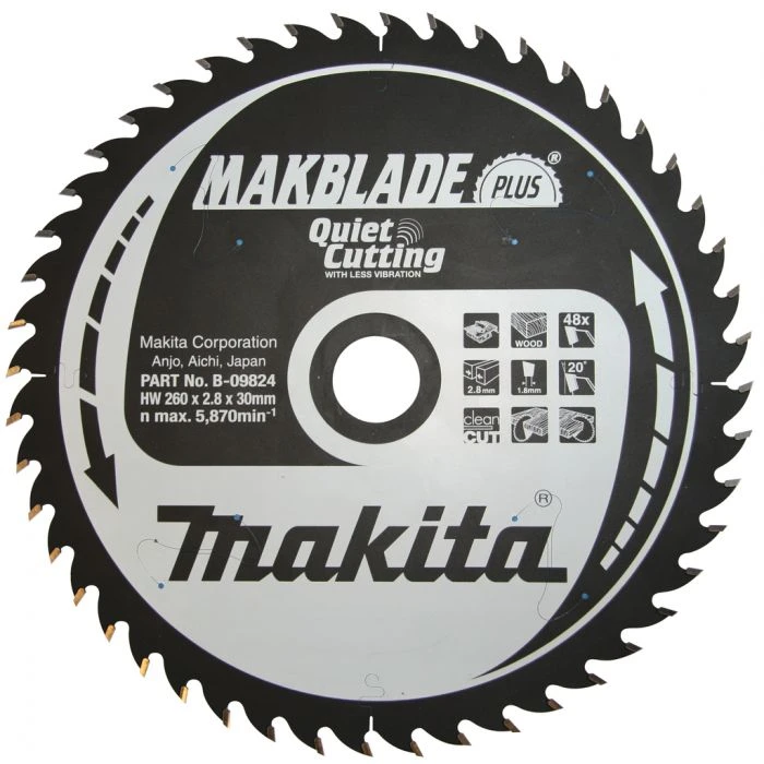 Makita B-09824 Tafelzaagblad Hout Zuiver 1 Makita B-09824 Tafelzaagblad Hout Zuiver