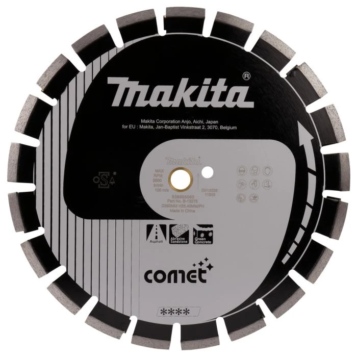 Makita B-13275 Diamantschijf 350x20x3,2mm Zwart 1 Makita B-13275 Diamantschijf 350x20x3,2mm Zwart