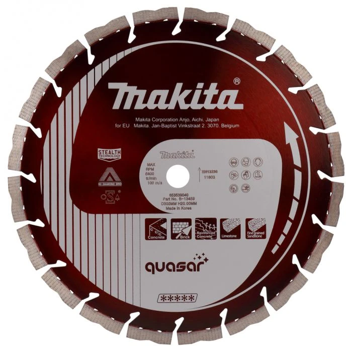 Makita B-13459 Diamantschijf 300x20x3,0mm Rood 1 Makita B-13459 Diamantschijf 300x20x3,0mm Rood