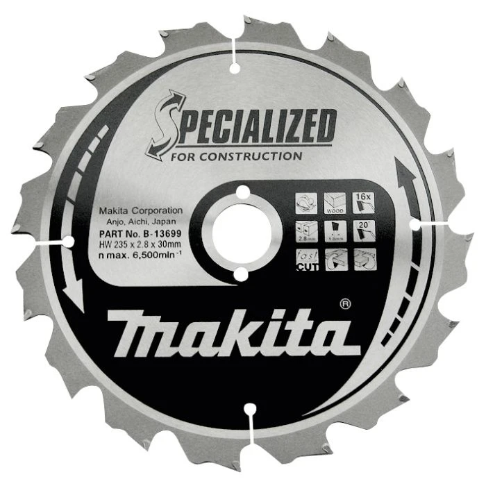 Makita B-13683 Cirkelzaagblad Hout (bouw/constructie) 3 Makita B-13683 Cirkelzaagblad Hout (bouw/constructie) - Afbeelding 3
