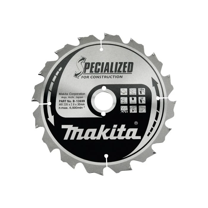 Makita B-13683 Cirkelzaagblad Hout (bouw/constructie) 2 Makita B-13683 Cirkelzaagblad Hout (bouw/constructie) - Afbeelding 2