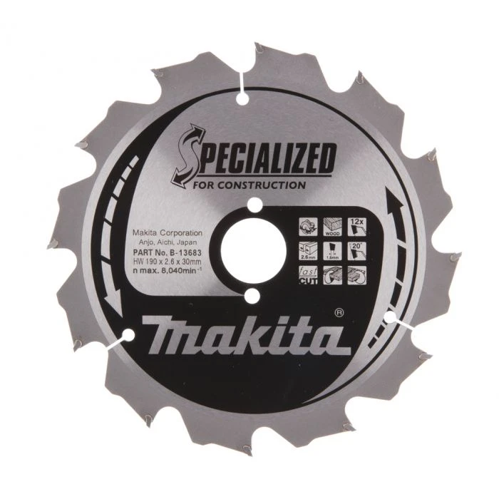 Makita B-13683 Cirkelzaagblad Hout (bouw/constructie) 4 Makita B-13683 Cirkelzaagblad Hout (bouw/constructie) - Afbeelding 4