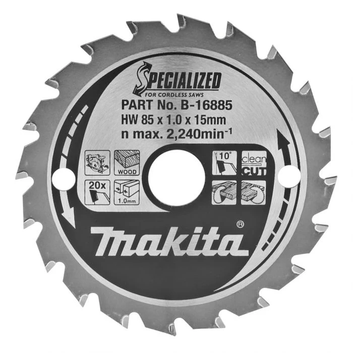 Makita B-16885 Cirkelzaagblad Hout 1 Makita B-16885 Cirkelzaagblad Hout
